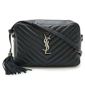 Yves Saint Laurent SAINT LAURENT PARIS YSL V-stitched quilted leather shoulde...